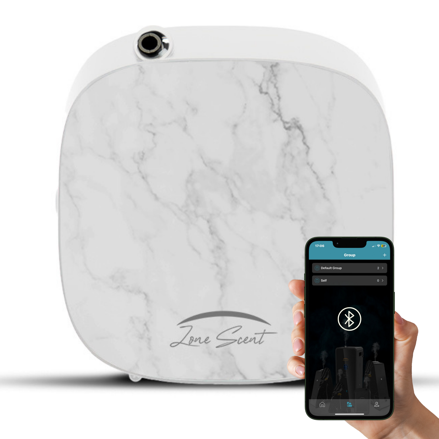 Limited offer, ZS-A1 Portable Rechargeable Diffuser + 60 ml Bombeiβ’ Oil Waterless Cold-Air, App-Controlled, 1000 ftΒ² Coverage, Wireless Battery | Eco-Safe, Pet & Kid Friendly