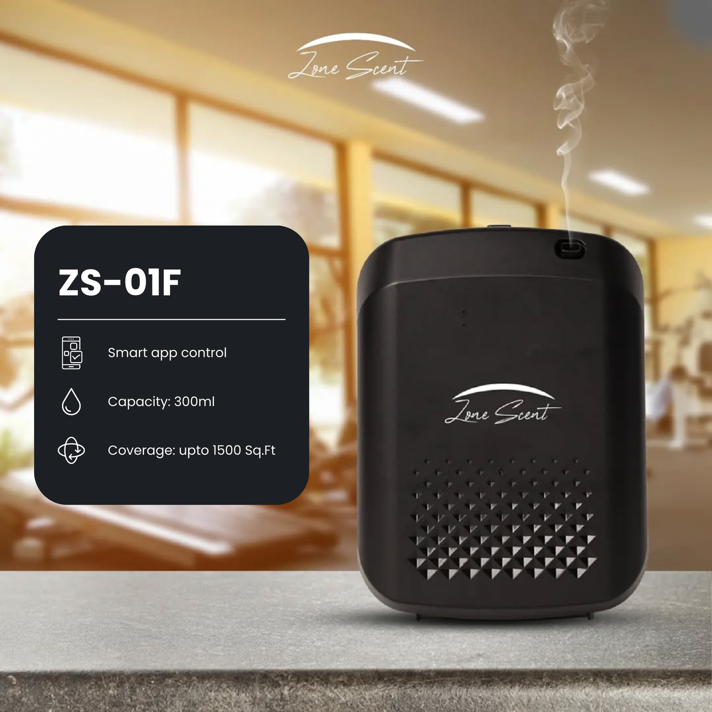 Zone Scent Diffuser - ZS-01F - Waterless, Safe, and Quiet